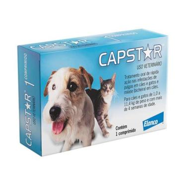 Imagem de Capstar 11,4mg para Cães e Gatos de 1,0 a 11,4kg com 1 Comprimido