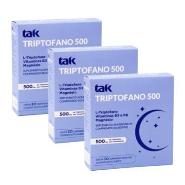 Imagem de Suplemento Tak Triptofano 500mg 90 Comprimidos Kit 3 Caixas