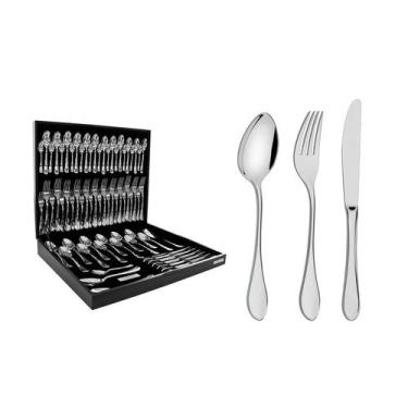 Imagem de Faqueiro Italy Tramontina em Aço Inox Alto Brilho 76 Peças e Estojo, I