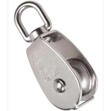 Imagem de Moitão Náutico c/ Roldana 32mm e Suporte INOX - Cabos 10mm - Noster Ná