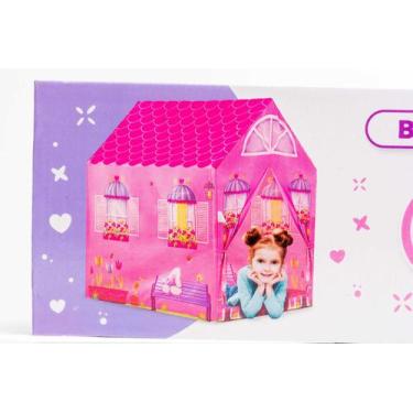 Imagem de Barraca Plástico e Poliéster Minha Casinha Infantil Rosa - DM Toys