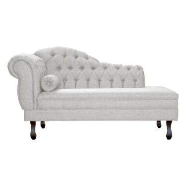 Imagem de Divã Namoradeira Larissa Lado Direito Linho Cores - DS Estofados, Bege