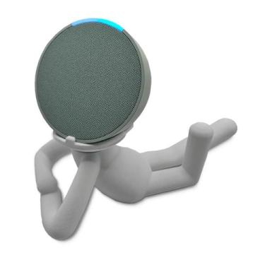 Imagem de Suporte Alexa Echo Pop - Robert Deitado Amazon - 3D Think BR, Branco