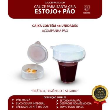 Imagem de Cálice Estojo  Suco + Pão  Caixa 48 und - Cálice Brasil