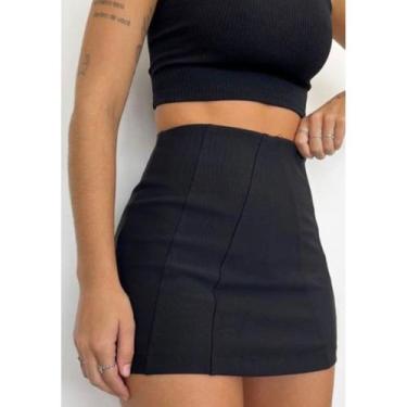 Imagem de Short Saia Feminino Bengaline Instância Feminina, Preto