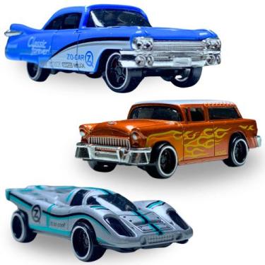 Imagem de Kit 3 Carrinhos De Metal Colecionável Miniatura Presente - Crazy Car