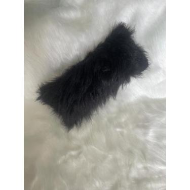 Imagem de Almofada Baguete Pelo Alto Luxo Casa - Gabi Flor, Preto