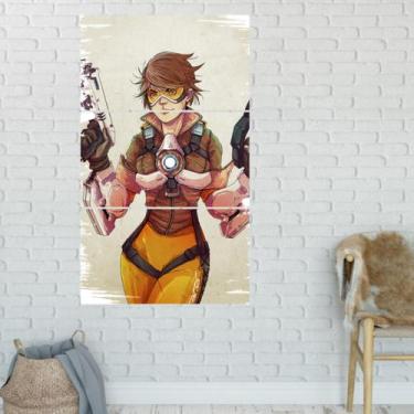 Imagem de Quadro Mosaico Overwatch 3 Peças Para Decoração de Ambientes - NEYRAD