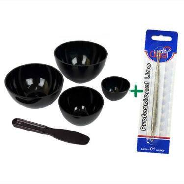 Imagem de Kit 4 Cubetas De Silicone, Espátula Estética E Extrator Cravos Duplo I