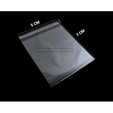 Imagem de Saco Adesivado Plástico Transparente 5x7 500 Un. 0,08 - fs