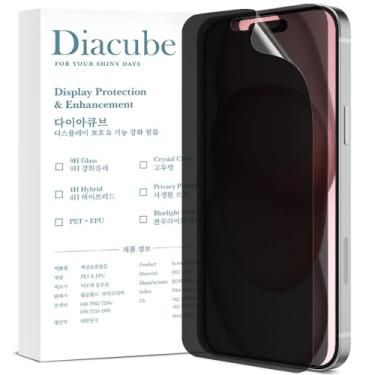 Imagem de Diacube Protetor de tela de privacidade para iPhone 15 [atualizado 27°] [Pacote com 2] [Alta sensibilidade ao toque] [Película PET antiespião] [Fácil instalação com gabarito de alinhamento]