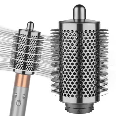 Imagem de PUREGUST Escova Redonda Grande Volumizadora Aprimorada Compatível com Dyson Airwrap, Acessório Oval Jumbo para Cabelos com Volume Cinza