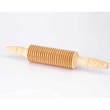 Imagem de Maraş Rolos de massa e tábuas de pastelaria – Rolo de massa em relevo para assar biscoitos de madeira