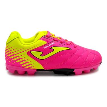 Imagem de Joma Tênis de futebol Toledo Junior HG 24, Rosa/amarelo neon, 14