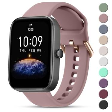 Imagem de Vanjua Pulseiras para Amazfit Bip 3 / Bip 3 Pro Band Women Men, Amazfit Bip U Pro / Bip / Bip Lite / Bip S Lite / Bip S lite / Bip U, pulseira de substituição de silicone macio de liberação rápida de 20 mm para Amazfit GTR mini / GTS 4 / GTS 4 Mini / GTS 3 / GTS 2 / GTS 2e / GTS 2 mini / GTS Smart W