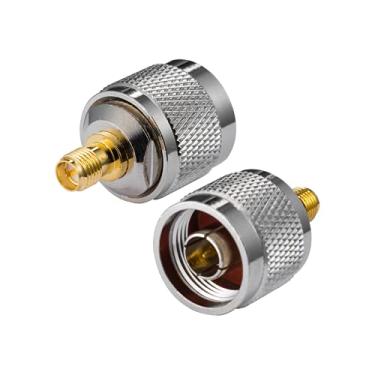 Imagem de POBADY RP-SMA Fêmea para N-Tipo Macho Adaptador RP-SMA Adaptador de Antena Wifi para Wlan Outdoor Antena RPSMA Wlan 4G Wifi Roteador Wirelesse Roteador Bluetooth (2 pcs)