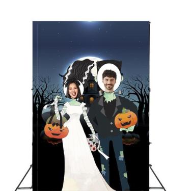 Imagem de Painel Fundo Interativo Vazado Halloween Dia das Bruxas Tecido 1,50x2,