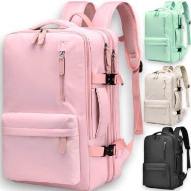 Imagem de Mochila de Viagem Grande Feminina Impermeável Reforçada Mochila Viral 