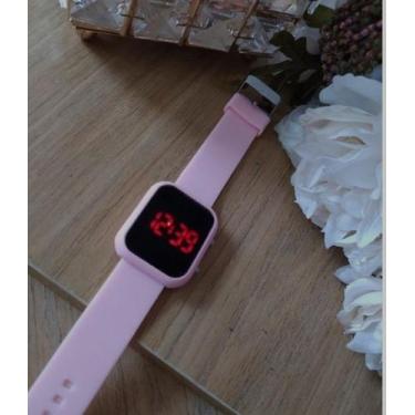 Imagem de Relógio Digital Led Feminino Masculino Unissex Quadrado Esportivo / Re