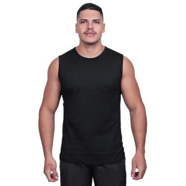 Imagem de Regata Masculina Algodao - Techmalhas, Preto, GG