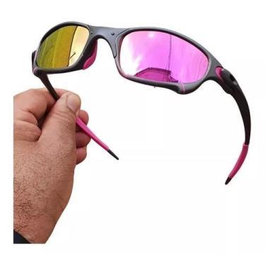 Imagem de Oculos de Sol Juliet Rosa Pink Feminino X-Metal Espelhado Lupa Penny J