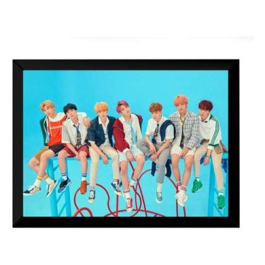 Imagem de Quadro Decorativo Bts Kpop Lindo Foto Poster Moldurado