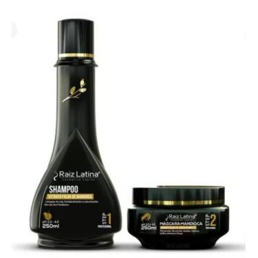 Imagem de Kit mandioca Raiz latina (shampoo e máscara), 1kg