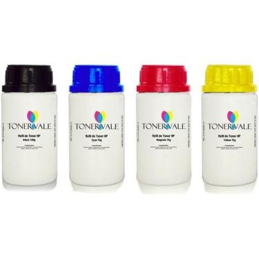 Imagem de Kit 4 Toner Refil TankFull Para HP 304A CC530A 531 532 533 CMYK - HP C