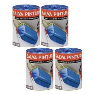 Imagem de 4 Salva Pintura 0,55cm X 20m Revestimento Com Fita - Salvabras