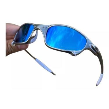 Imagem de Oculos De Sol Juliet Plasma Lente Azul Claro Céu  X-Metal Polarizadas 