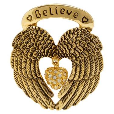 Imagem de Broche Strass Coração BRG4757 - Akasaki, Dourado
