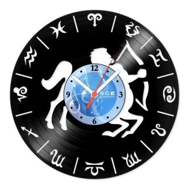 Imagem de Relógio De Parede Disco Vinil Horóscopo - Signo Sagitário - VHO-009 - 