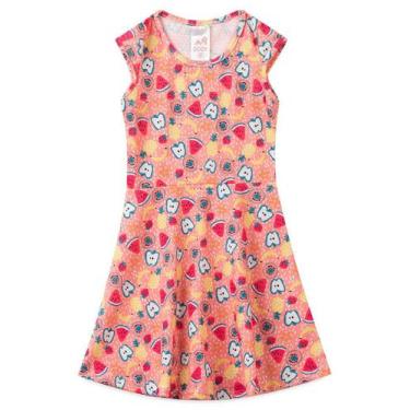 Imagem de Vestido Infantil Frutas - Gody, 3, Salmão