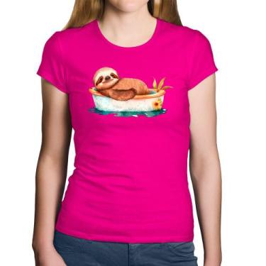 Imagem de Baby Look Algodão Ursinho Panda Relaxando Na Piscina - Foca na Moda, R