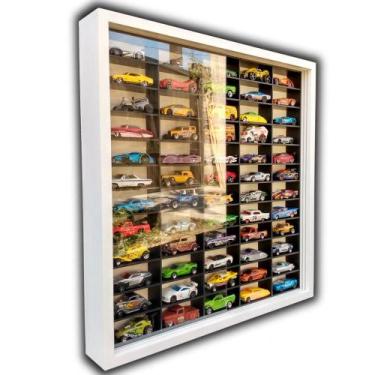 Imagem de Expositor 60 Nichos - Escala 1:64 carrinhos Branco/ Preto cod 13008 - 