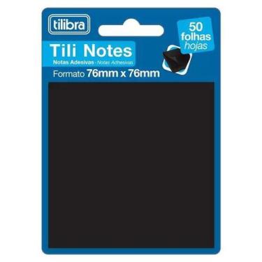 Imagem de Bloco Adesivo de Anotações Tili Notes Preto 76x76mm - TILIBRA