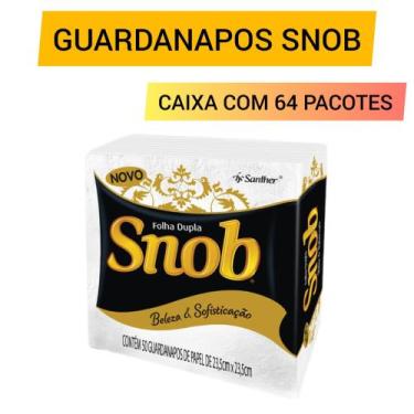 Imagem de Guardanapo Snob Folha Dupla 32,5CM X 32,5CM, 64 PACOTES