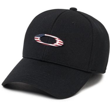 Imagem de Boné Oakley Tincan - BLACK/AMERICAN FLAG, L-XL