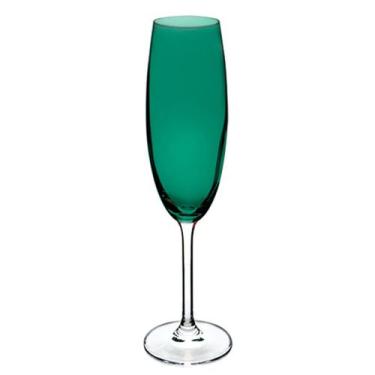 Imagem de Cj.6 Taças em Cristal p/Champagne Gastro Verde Escura 220ml - Bohemia