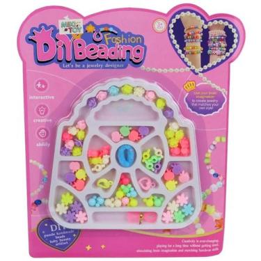 Imagem de Kit Miçangas Bijuteria Infantil Pulseira Colar Fahion - OM, Kit Miçang
