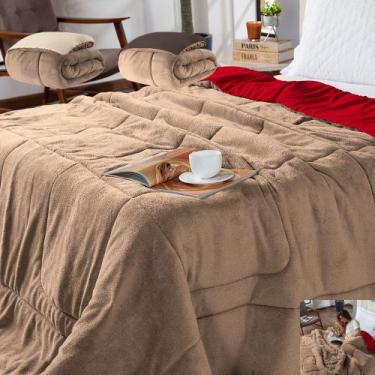 Imagem de Coberdrom Edredon Cobertor Cama Casal Queen Mantinha Soft Super Macia 