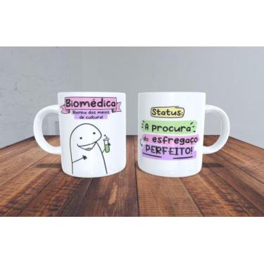 Imagem de Caneca de Porcelana - Meme flork profissão Biomédica - Live