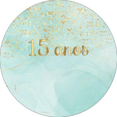 Imagem de Painel De Festa Redondo 1,50x1,50 - Efeito Glitter 15 Anos 047 - Via C