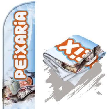 Imagem de Bandeira Para Wind Banner Dupla Face (só tecido) Peixaria - Fadrix