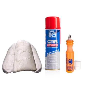 Imagem de Marcador Industrial & Limpa Contato Car 80 & Estopa de Algodão 2Kg - T