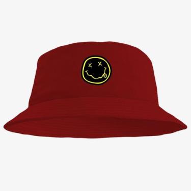 Imagem de Chapéu Bucket Hat Estampado Emoji - MP Moda Masculina, Único, Vermelho