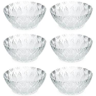 Imagem de Kit 6 Bowls de Vidro Tigelas 350ml Potes para Sobremesa King Lyor Tran