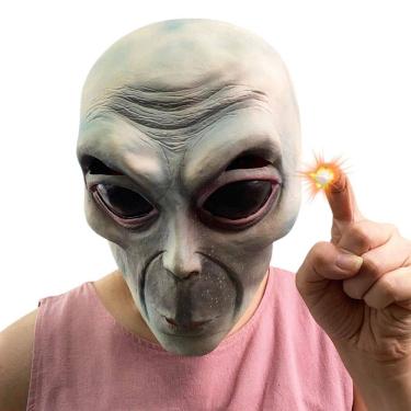Imagem de Mascara de Et Alien Alienigena Realista Latex Hallowen Fantasia Realistica
