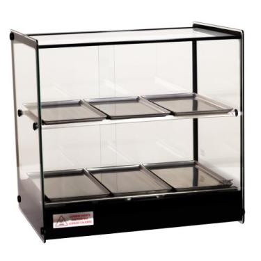 Imagem de Estufa EVR Dupla Vitrine Para Salgados 6 Bandejas Titã, 110V, Preto