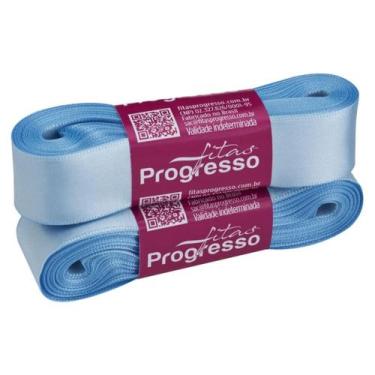 Imagem de FITA DE CETIM SIMPLES CF005 22MMx10M PROGRESSO, COR 212 AZUL BEBÊ
